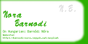 nora barnodi business card